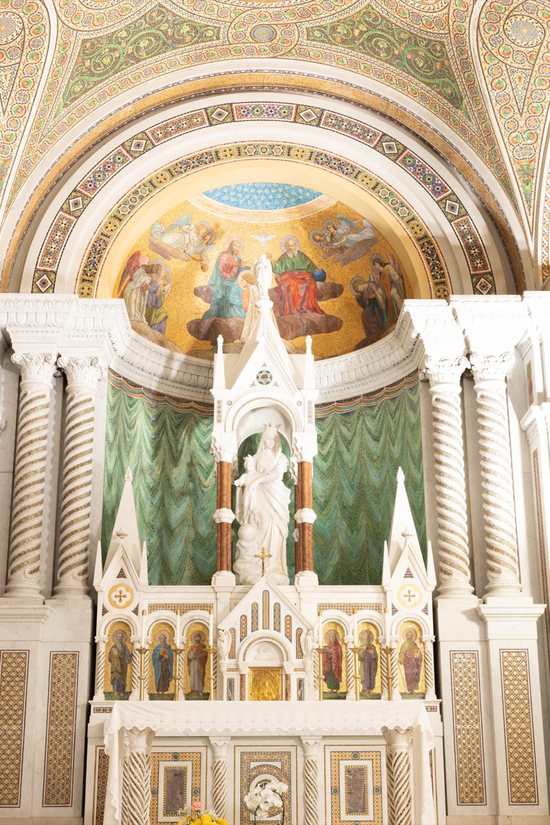 Mosaic dome above the Chapel of Our Lady