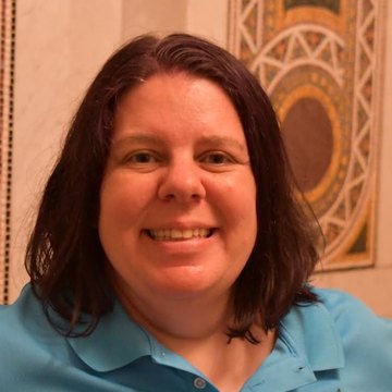 Susie Irons, tour office coordinator, in the Cathedral Basilica